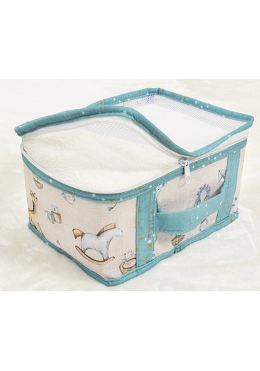 Baby 6'lı Desenli Fileli Bavul Valiz İçi Düzenleyici Çok Amaçlı Organizer Yeşil