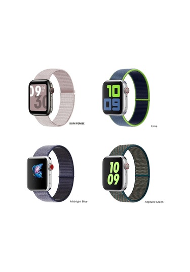 iOS Uyumlu Watch Kordon 2 3 4 5 6 Se 7 38 40 41 42 44 45 Mm Spor Hasır