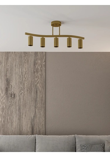 Solvia Vintage Eskitme 5 Li Spot Avize Gu10 Duylu Endüstriyel T 1 Adet