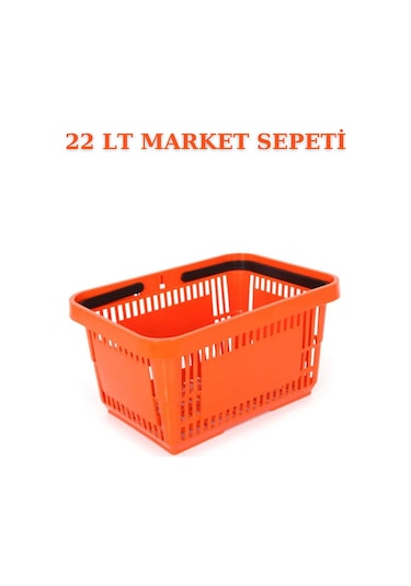 5 adet 22Litre Market ve Alışveriş Sepeti, Saplı Market Sepeti T