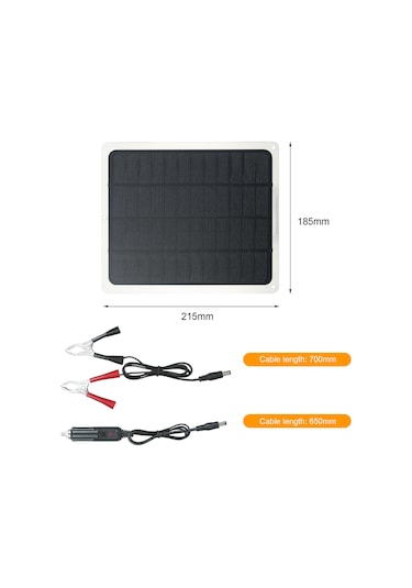 15w D C 12v/5v Solar Panel Kiti İkili Usb & Type-c Arayüzü Ve Aligator Kelepçe/ Araç Şarj Cihazı Ip65 Suya Dayanıklı Ev İçin Dış Mekan Kullanımı İçin Taşınabilir