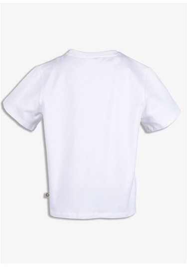 Ozmoz Erkek Çocuk Beyaz Organik Ağaç Baskılı T-Shirt Beyaz