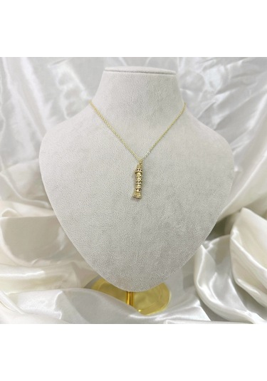 Renkli Taşlı Hareketli Balık Kolye Gold Gold