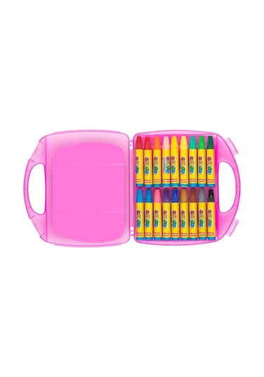 Bigpoint Pastel Boya 18 Renk - Pembe Çantalı 3'lü Paket