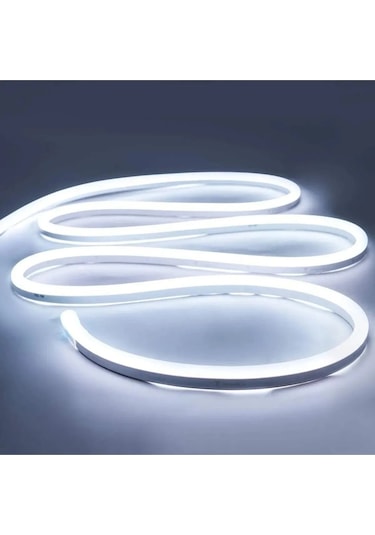 Neon Esnek Şerit Led 3 Metre Beyaz Gün Işığı + 220 Volt Fişli