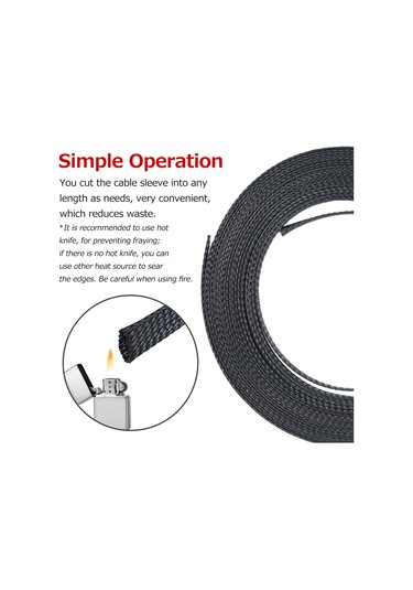 Neevoyu Fiberglas Kablolu Korumalı Kılıf - Isı Ve Alev Dayanıklı, 12mm Çap, 6.5m Uzunluk, Elektrik Kabloları Koruyucu Örtü