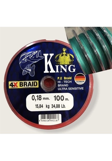 King 4x İp Misina Ultra Sensitive 0.13 Mm 100 Metre 0,13 Mm