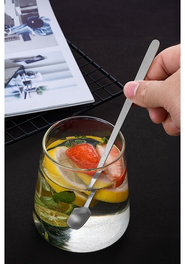 304 Çelik 21 Cm Kokteyl Karıştırma Barmen Latte Kaşığı Cin761by