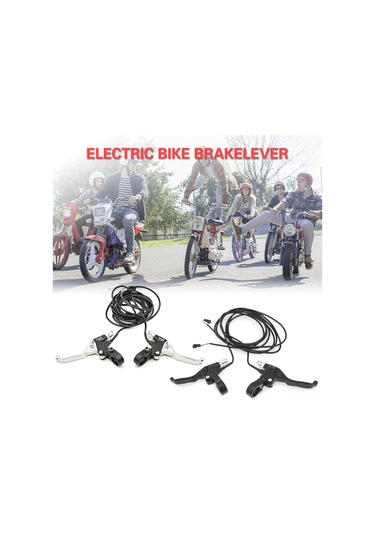 Reedark Elektrikli Bisiklet Fren Kolu, Scooter Fren Kolu Alüminyum Alloy 1.7m Kablo 49pdd Gümüş Rengi