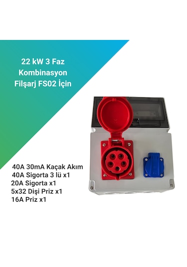 Filşarj 22 Kw 3 Fazlı Trifaze Kombinasyon Kutusu
