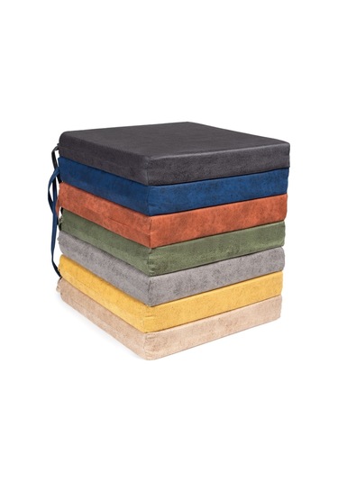 Sandalye Minderi Su İtici & Güneşe Dayanaklı Kumaş Bahçe-balkon Minderi 50x50x8cm 4adet Mavi