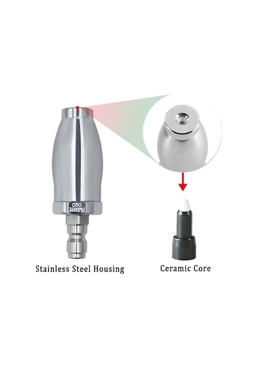 Konesam 3600 Psı 360 Döner Turbin Sprey, 1/4" Hızlı Bağlantı, Çelik Kaplama, Rust Ve Kir Temizleme, Yüksek Basınçlı Yıkama Aleti Uyumlu