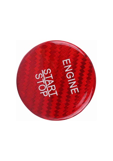 Geeroyoo Mercedes Benz Tüm Modeli Uyumlu Karbon Fiber Anahtar Yok Açma Düğmesi Kapak Kırmızı -  Radyan, Kolay Kurulum, Dayanıklı