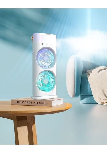 Lichen Masaüstü Klima Fanı 3 Delikli Sprey Soğutma Fanı Su İle