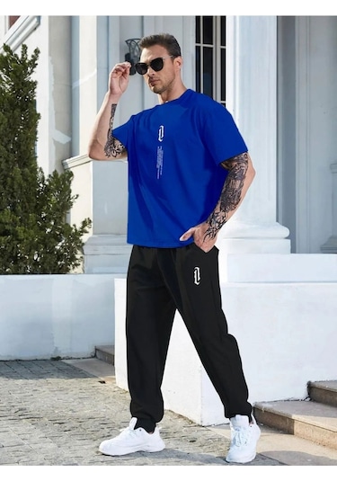 Altamira Erkek Dikey Baskılı Oversize Eşofman Takımı 001