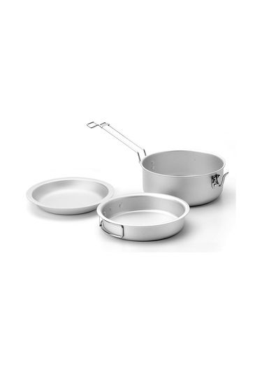 Lemestar Alüminyum Kamp Mutfak Seti - 1.4l Çorba Tenceri, Sote Tavası Ve Tabak - Taşınabilir, Dayanıklı, Outdoor Maceralar İçin Çok Renkli