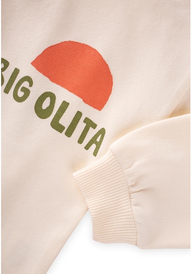 Cigit Bıg Olıta Baskılı Sweatshirt 2-10 Yaş Ekru Ekru