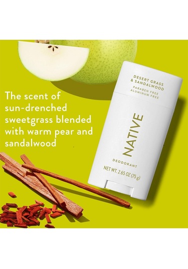Native Desert Grass & Sandalwood Alüminyumsuz Stick Deodorant 75gr