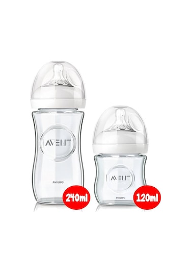 Philips Avent Natural Cam Biberon Seti 2'Li (240 ML + 120 ML)
