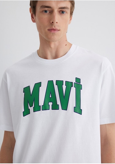 Mavi - Mavi Logo Baskılı Beyaz Tişört 0611711-620 Beyaz