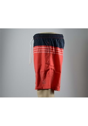 Kinetix Sn344 Caro Swım Short Erkek Deniz Şortu - Lacivert-Kırmız
