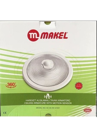 Makel Sensörlü Tavan Armatürü Beyaz