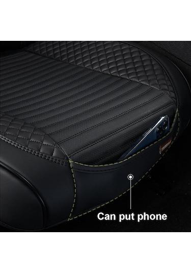 Gri Seametal Tam Sarılmış Araba Ön Koltuk Kılıfı Premium Pu Deri Araç Koltuk Minderi Nefes Alabilir Anti Scratch Sandalye Koruyucu Mat Type B