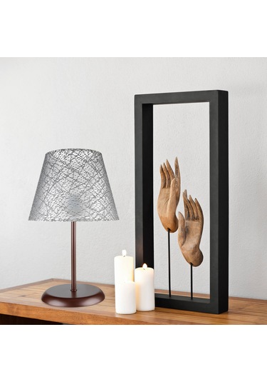 Sarah Abajur Kahve Ayak / Gri File Şapka Diğer