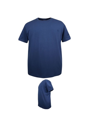 Battal Boy % 100 Pamuk 115 Kilo-150 Kilo Arası İçin Uygun Bedenli Bisiklet Yaka Düz Tişört İndigo İndigo Battal Boy % 100 Pamuk 115 Kilo-150 Kilo Arası İçin Uygun Bedenli Bisiklet Yaka Düz Tişört İndigo İndigo