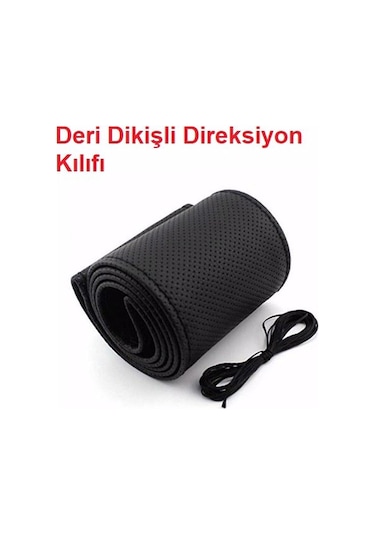Eraks Car Accesorıes Deri Direksiyon Kılıfı Kokusuz Dikmeli-Siyah