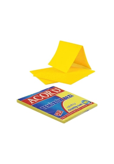 Acord Sarı Temizlik Cam Bezi - 35 x 38 CM - 3'lü Paket