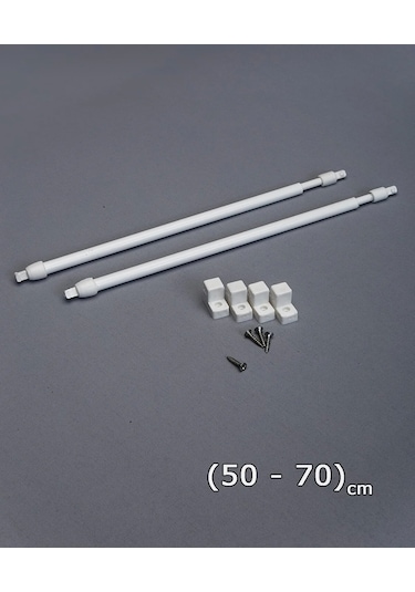 50 - 70 Cm Briz Çubuğu Ayarlanabilir 2 Adet Alüminyum Perde Borus