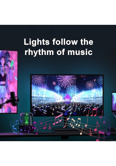 Rgb Phantom Atmosfer Gösterim Led Işık Çubuğu Müzik Ritmi Dinamik Işık Senkronizasyonu Yazılım Kontrol Edilebilir Renk/dinamik Mod/müzik Modu Diğer