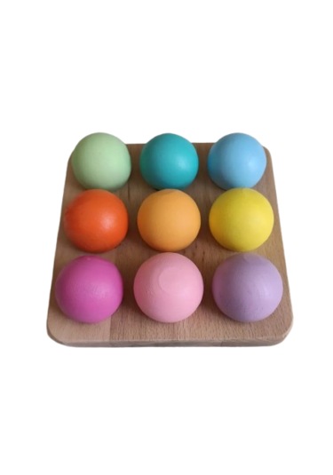 Moccotoys Montessori Eşleştirme Tablalı Top Seti - 9 Lu