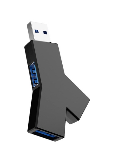 Usb Hub, 3 Portlu Ayırıcı Hub 2 Usb 2.0 + Usb 3.0 Adaptörü Pc, Dizüstü Bilgisayar, Fare, Klavye, Usb Flash Sürücü, Mobil Sabit Disk Ve Daha Fazlası İçin - Siyah