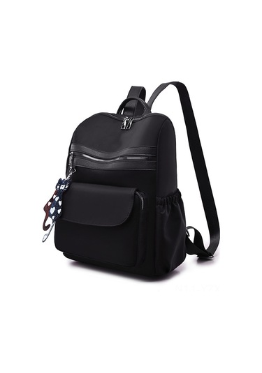 Yaozixa Siyah 2021 Yeni Model Üniversite Öğrencisi Çanta, Su Geçirmez Oxford Kumaş, Büyük Kapasite, Moda Spor Çift Omuzlu Sırt Çantası Siyah