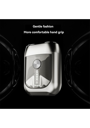 Ulzyvf Tıraş Şarj Manyetik Makinesi Gümüş Elektrikli Edilebilir Çift Başlı Be