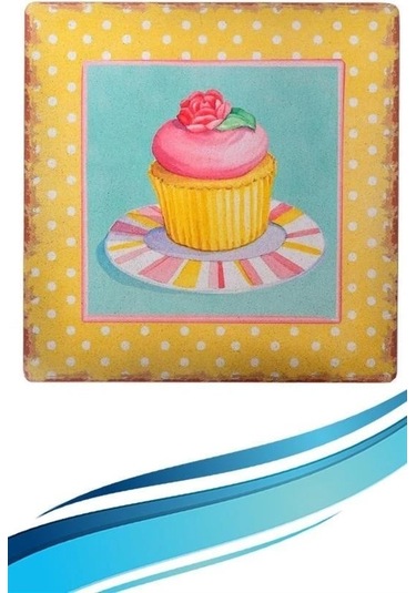 Durukar Decotown Duvar Panosu 40 40 Cup Cake Muffin Motifli Duvar Süsü