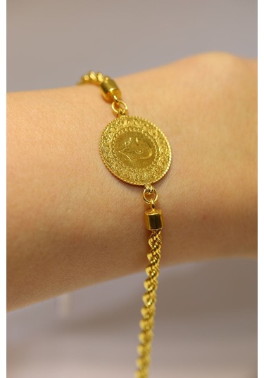 Yenigün Kuyumculuk 22 Ayar Çeyrek Altınlı 14 Ayar Halat Zincirli Bileklik