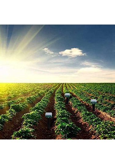 Hangfox Güneş Enerjili Ultrasonik Hayvan Kovucu Sistemi - Yaban Hayatı Ve Sırtlanları Dışarıda Engeller Yeşil Kufur, 6 Adet