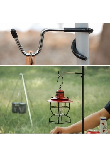 Kamp İçin Çok Fonksiyonlu S-şekilli Direk Askısı Kaymaz Paslanmaz Çok Renkli