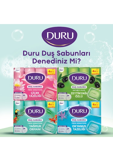 Duru Natural Olive Duş Sabunu Zeytinyağı Özlü 4 x 150 G