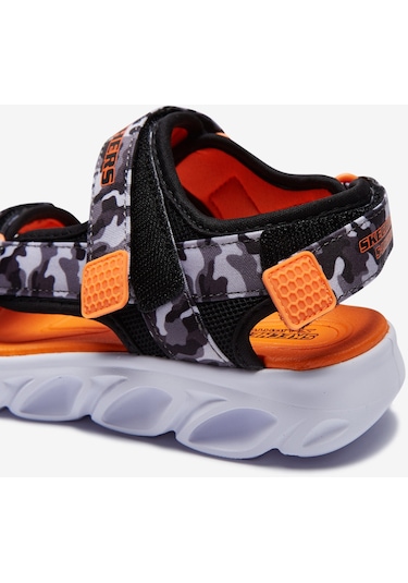 Skechers Hypno - Splash Büyük Erkek Çocuk Siyah Işıklı Sandalet 400077L Bgor Siyah