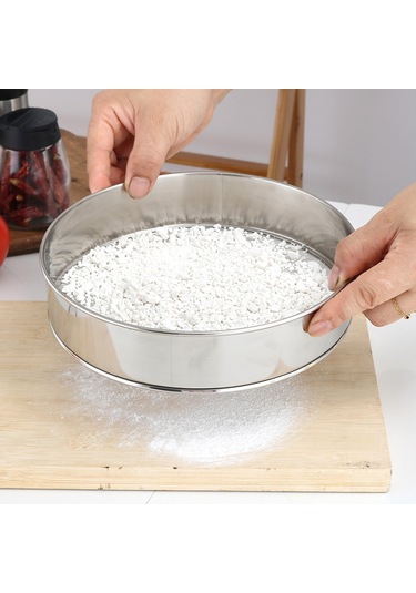 Skycity Paslanmaz Çelik Un Eleği 25cm - İnce Ağızlı, Pas Koruyucu, Hamur Pişirme, Meyve Sebze Yıkama İçin Diğer