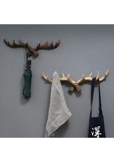Zyzqstore Boğa Boynuzu Duvar Askısı, Giysi Ve Havlu Askısı, 1 Adet, Süslemeli 1pcs