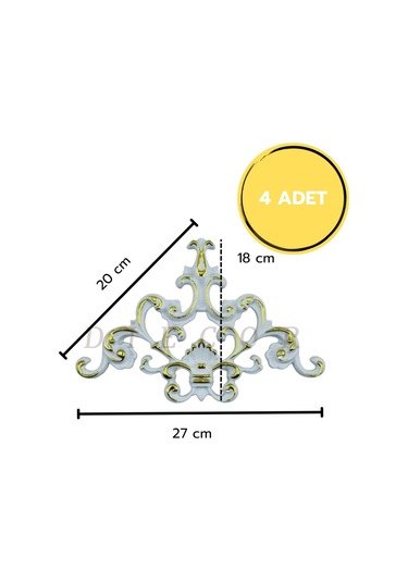 Diecor Dekoratif Polimer Sarı Beyaz, Mobilya, Duvar Ve Tavan Motifi Sarı Beyaz 16 X 16 Model:xa80