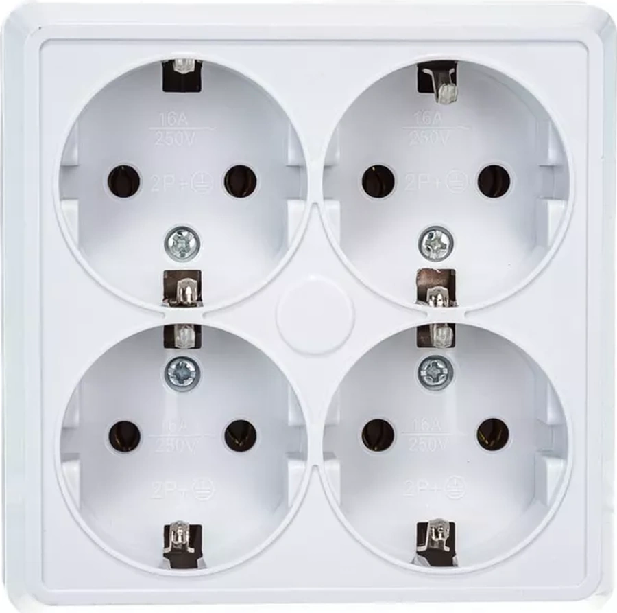 Unıversal Dörtlü Yer Yüzey Montajlı Topraklı Priz 175332295 Olimpiya
