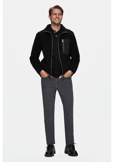 Sınead Siyah Polar Standard Fit Erkek Ceket Siyah