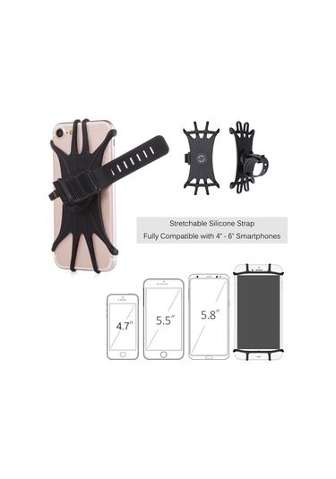 Butu Evrensel Ücretsiz Dönen Gerilebilir Silikon Telefon Montaj Bisiklet Gidon Cep Telefonu Tutucu 4-6 İnç Cep Telefonu Gps İçin