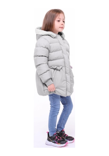 Benitto Kids Kız Bebek Çocuk Mont 51284-gri Gri